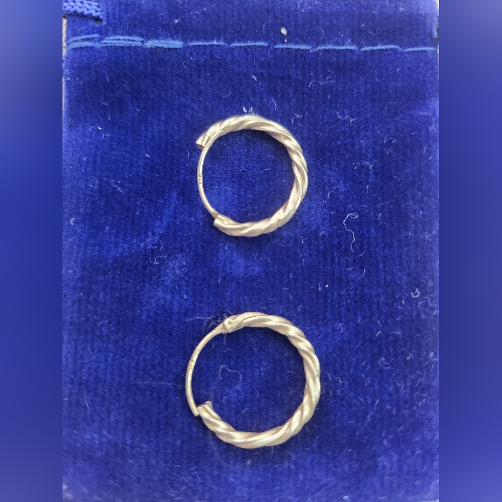 Sterling hoop earrings